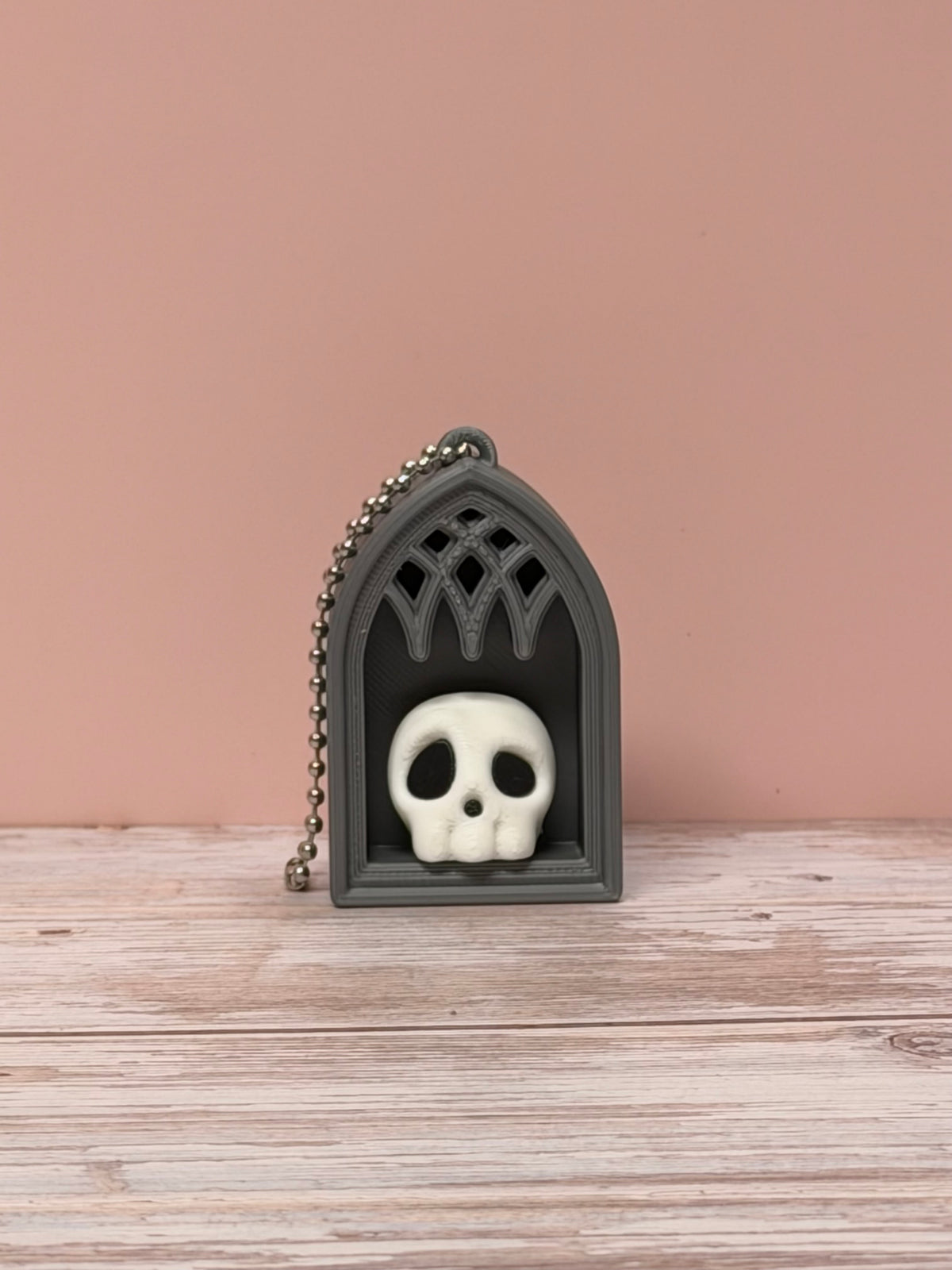 Gothic Skull Clicker Keychain