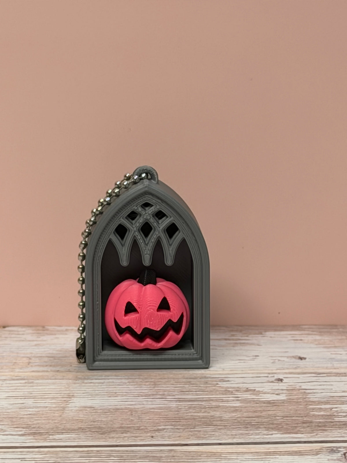 Punk Pink Pumpkin Clicker Keychain