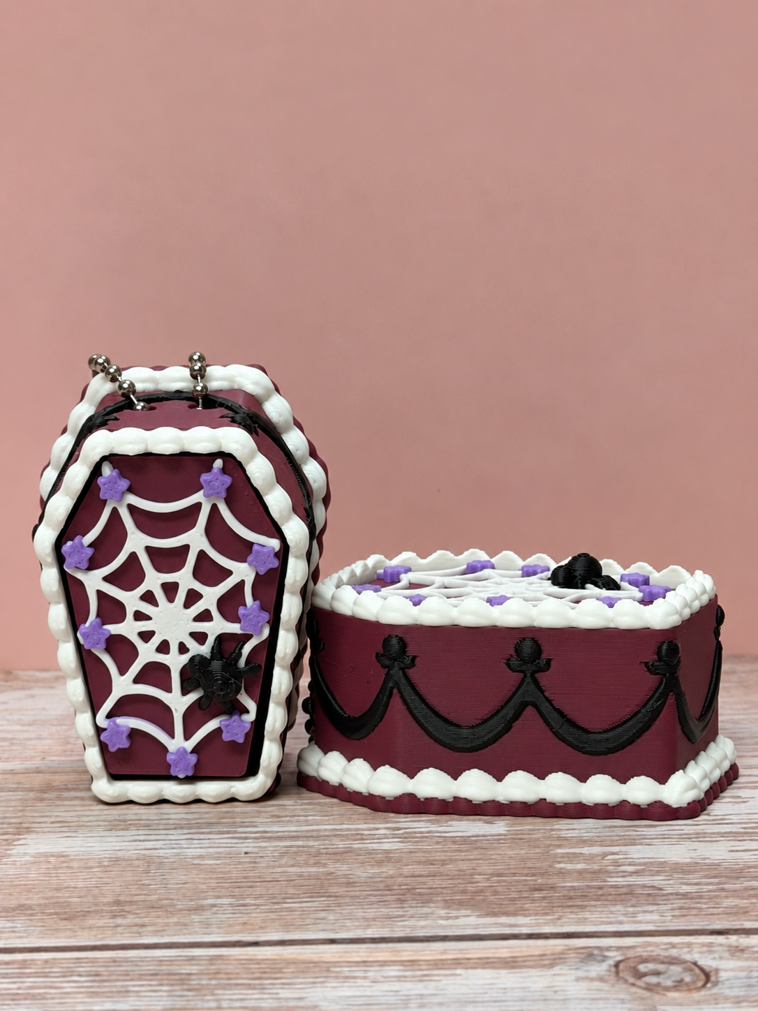 Coffin Cake Clicker Keychains