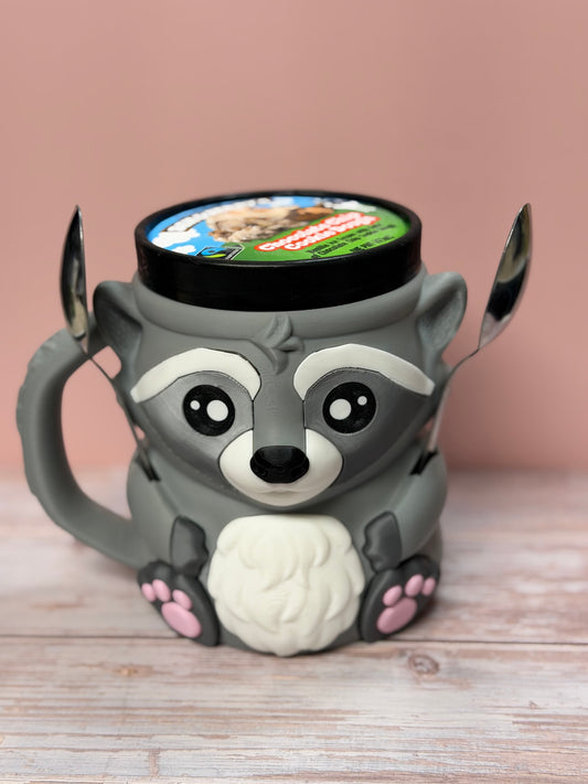 Raccoon Ice Cream Pint Holder