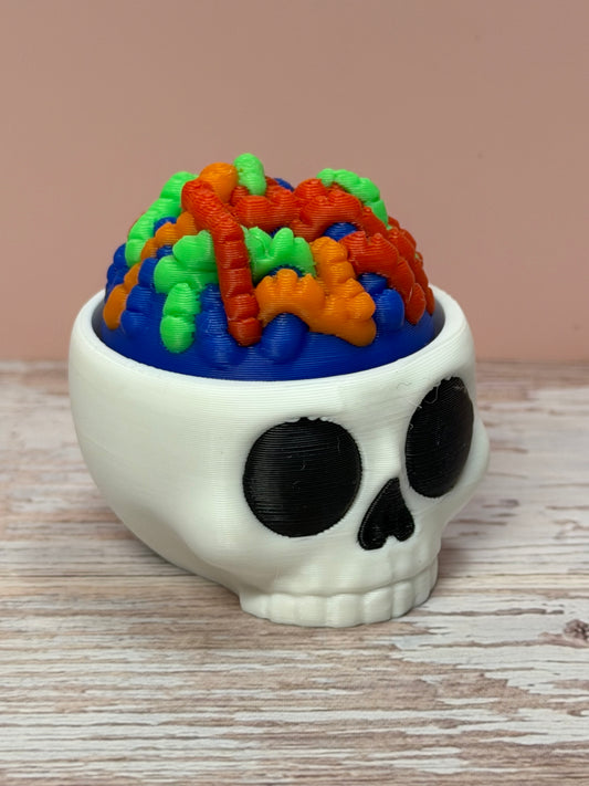 Gummy Worm Brain Skull Clicker