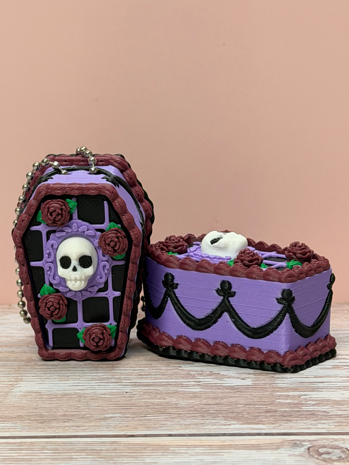 Coffin Cake Clicker Keychains