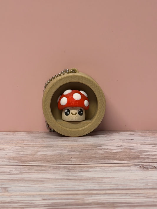 Mushroom Friend Clicker Keychain