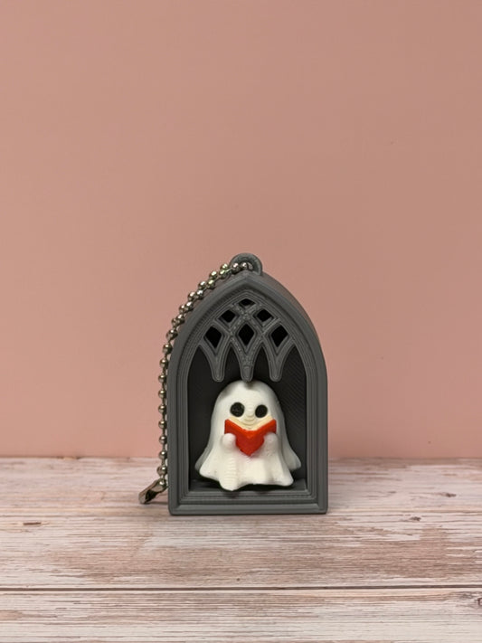 Ghostly Reader Clicker Keychain