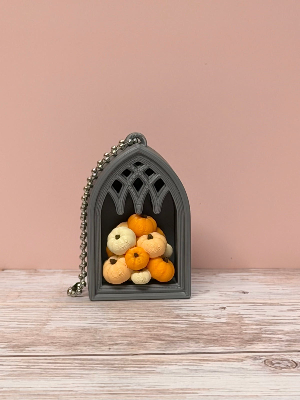 Gothic Pumpkin Window Clicker Keychain