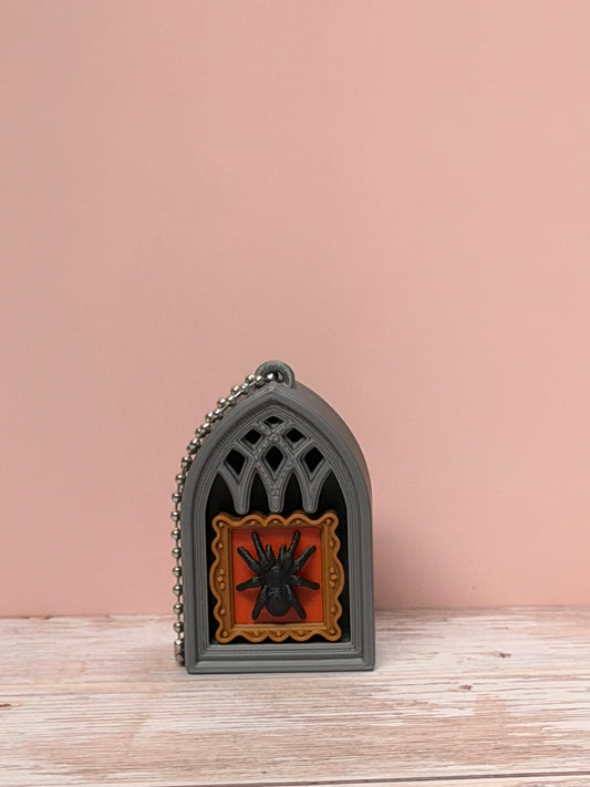 Gothic Spider Window Clicker Keychain